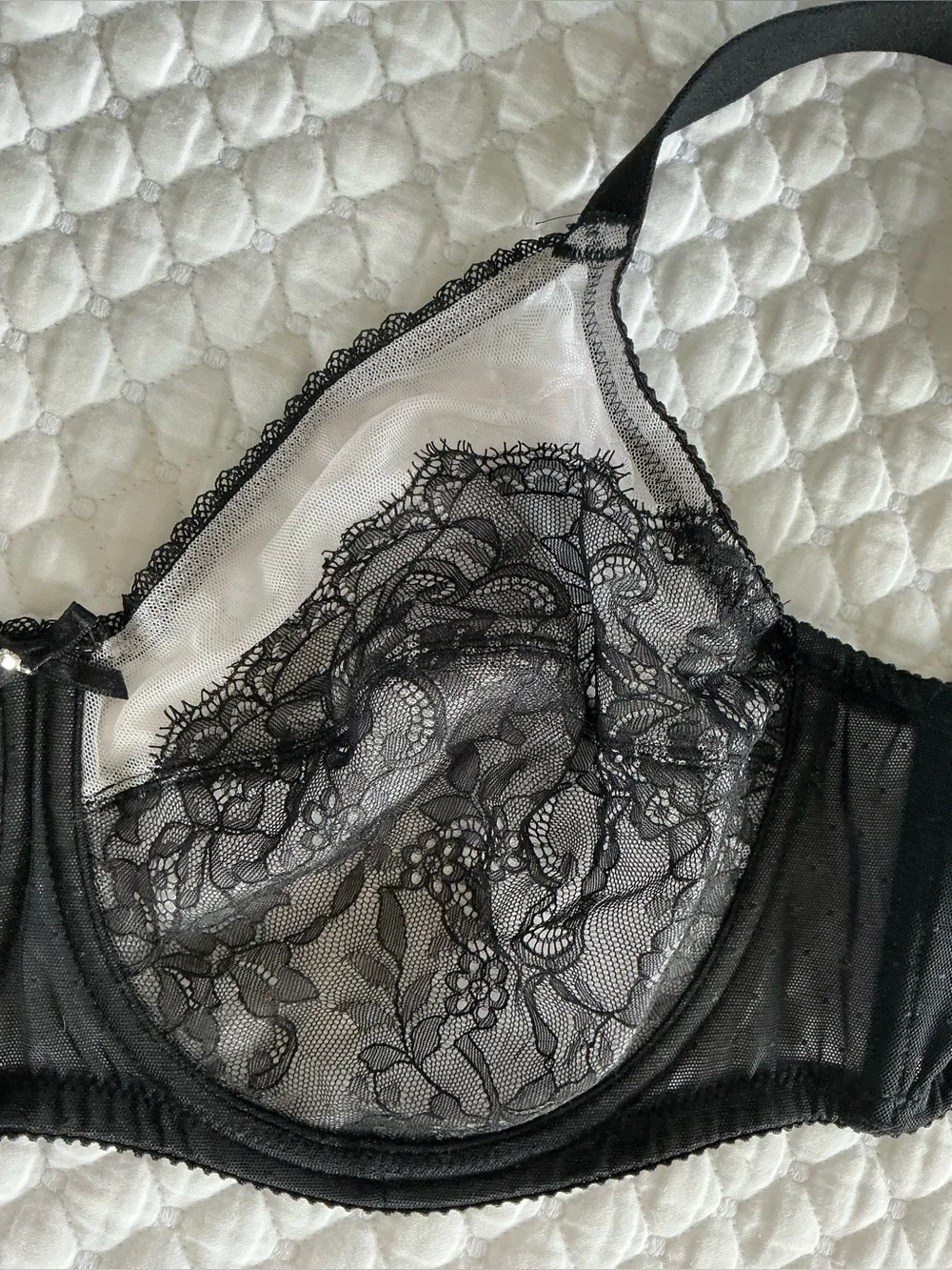 Wacoal Black Lace Retro Chic Underwire Bra 38DD